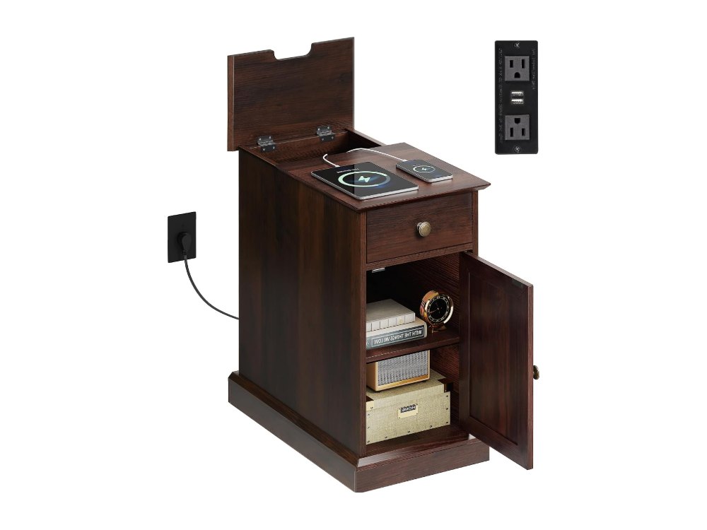 End Table with Charging Station